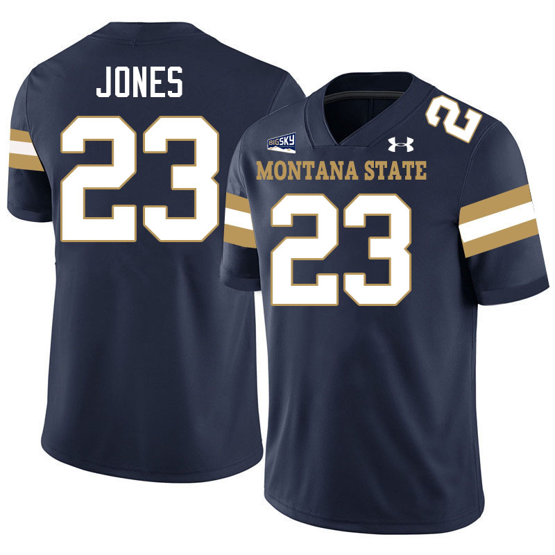 Montana State Bobcats #23 Adam Jones College Football Jerseys,Uniforms Stitched-Navy